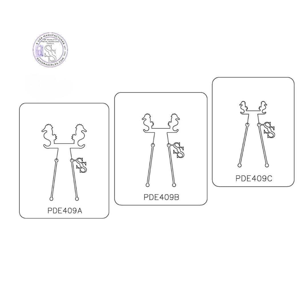 PANCAKE DIE PDE409 EARRINGS SEAHORSE